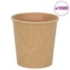 vidaXL Papieren koffiekopjes 1000 st 4oz 100 ml bruin