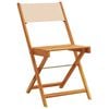 vidaXL Tuinstoelen 8 st inklapbaar stof en massief hout beige