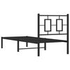 vidaXL Bedframe met hoofdbord metaal zwart 80x200 cm