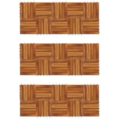 Terrastegels verticaal patroon 30 x 30 cm Acacia set van 30