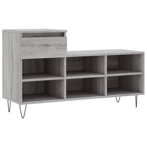 vidaXL Schoenenkast 102x36x60 cm bewerkt hout sonoma grijs