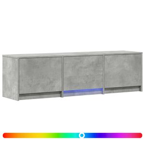 vidaXL TV-kast met LED 140x34x40 cm Beton Grijs Geconstrueerd hout