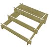 vidaXL Plantenbak drielaags 90x90x35 cm ge&iuml;mpregneerd hout