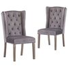 vidaXL Eetkamerstoelen 2 st fluweel grijs