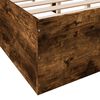 vidaXL Bedframe bewerkt hout gerookt eikenkleurig 135x190 cm