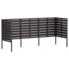 vidaXL Afvalcontainer scherm 249 x 85 x 113 cm Staal Zwart