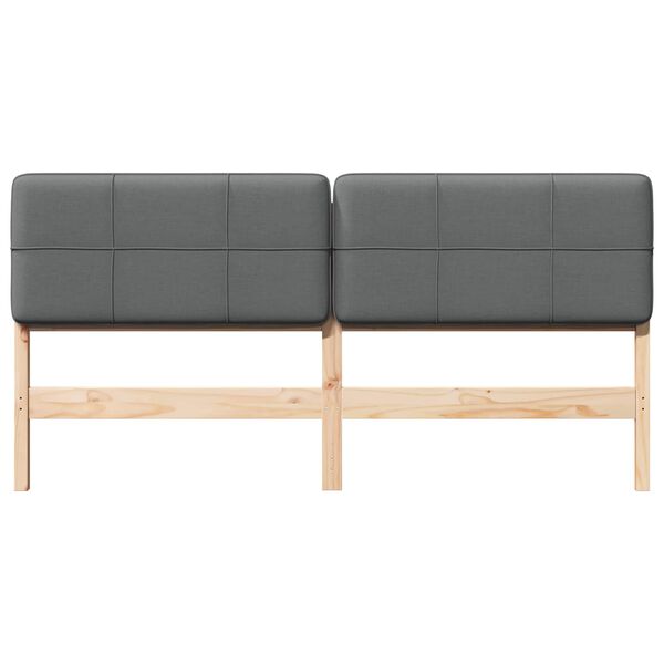 vidaXL Gestoffeerd hoofdbord Bruin en Licht Grijs 180 cm