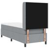 vidaXL Boxspring bed met matras Lichtgrijs 90 x 190 cm Stof