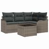 vidaXL Tuin Sofa Set 5 st Zwart poly rattan