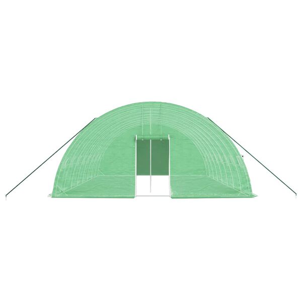 vidaXL Tuinkas met stalen frame 48 m&sup2; 8x6x2,85 m groen