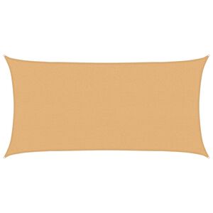 vidaXL Zonneschaduwzeil Zand 2 x 6 m HDPE