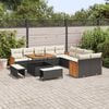 vidaXL Tuin Sofa Set 13 pcs Zwart en Cr&egrave;me poly rattan