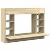 vidaXL Wandbureau 105x48x75 cm bewerkt hout sonoma eikenkleurig