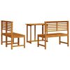 vidaXL Tuin Bistro Set 3 pcs Bruin Massief Acaciahout