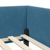 vidaXL Hoekbedframe met hoofdeinde Blauw 90 cm x 200 cm Fluweel