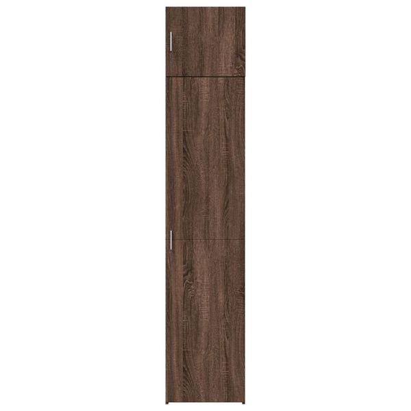 vidaXL Opbergkast smal 45x42,5x225 cm bewerkt hout bruin eikenkleurig