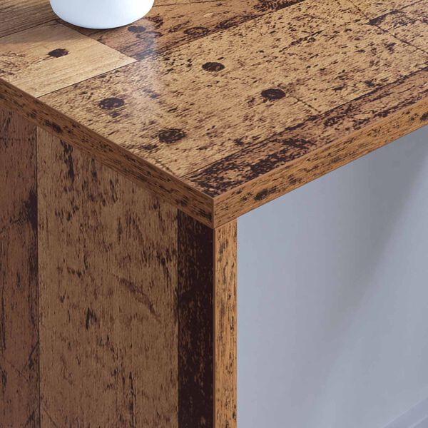 vidaXL Wandbureau Wandgemonteerd Oud Hout 80 x 45 x 30 cm Bewerkt hout