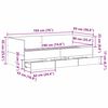 vidaXL Dagbed met hoofdeinde Artisan Eiken 90 x 190 cm Bewerkt hout