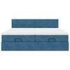 vidaXL Ottoman bed met matrassen en LED's 180x200cm fluweel