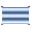 vidaXL Zonneschaduwzeil 2 x 3 m HDPE Rechthoekig Blauw en Wit