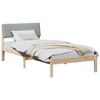vidaXL Bedframe Bruin en lichtgrijs 100 x 200 cm Massief grenenhout