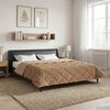 vidaXL Vol jaar dekbed Taupe 200 x 220 cm Microfiber en Teddy fleece