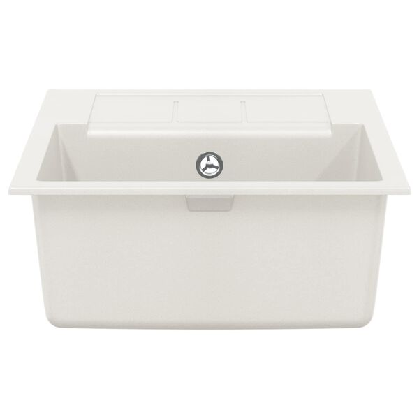 vidaXL Wasbak Wit 620 x 500 mm 80% Kwarts en 20% Hars