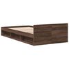 vidaXL Bedframe met lade bewerkt hout bruin eikenkleurig 90x200 cm