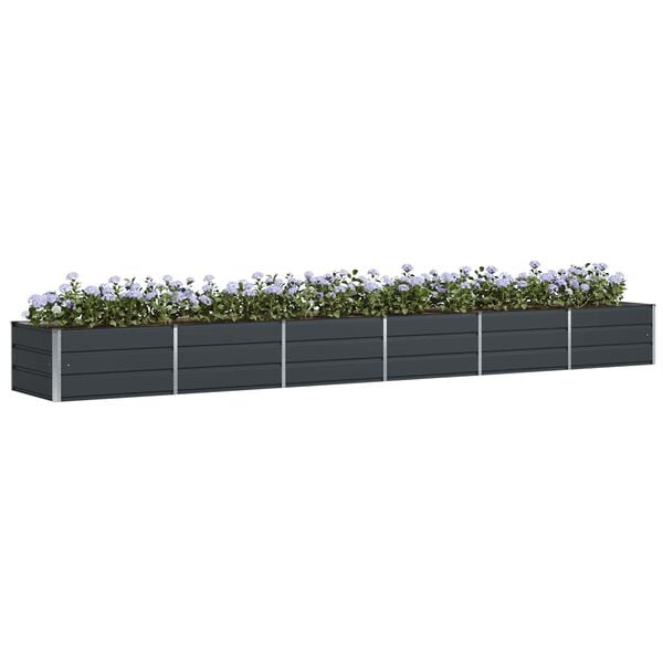 vidaXL Plantenbak Antraciet 480 x 80 x 45 cm Staal
