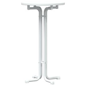 vidaXL Bartafel &Oslash; 60x110 cm bewerkt hout en staal wit