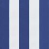 vidaXL Tuinbankkussen gestreept 200x50x4 cm stof wit en blauw