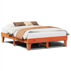 vidaXL Bedframe zonder matras massief grenenhout wasbruin 140x200 cm