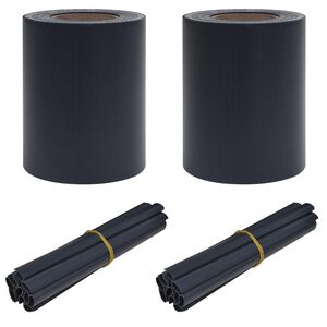 vidaXL Tuin Privacyschermen 2 pcs Donkergrijs 35 x 0,19 m PVC
