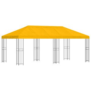 vidaXL Paviljoen met zijwanden 6 x 3 m Geel Polyester en staal 190