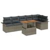 vidaXL Tuin Sofa Set 7 st Grijs Poly riet