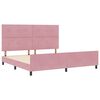 vidaXL Boxspringbed met hoofdeinde Roze 200 x 200 cm Fluweel