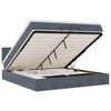 vidaXL Ottoman bed met matras 200x200 cm fluweel donkergrijs