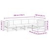 vidaXL 5-delige Loungeset met kussens massief grenenhout