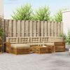 vidaXL Buiten bankenset met kussen 7 pcs Natuurlijk en Beige
