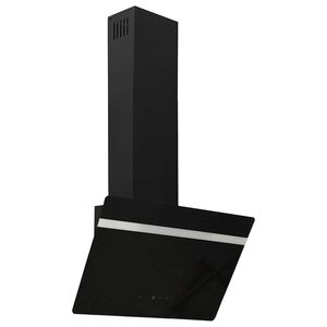 vidaXL Wandafzuigkap 60 cm staal en gehard glas zwart