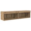 vidaXL TV Wandkast Set met LED 6 pcs Artisan Eik Geconstrueerd hout