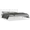 vidaXL Bedframe met hoofdbord metaal wit 200x200 cm