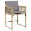 vidaXL 9-delige Tuinset met kussens poly rattan gemengd beige