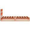 vidaXL Bedframe zonder matras massief grenenhout wasbruin 90x200 cm