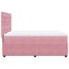 vidaXL Boxspring met matras fluweel roze 140x190 cm