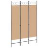 vidaXL 3-Panel Room Divider Beige 120 x 180 cm Stof