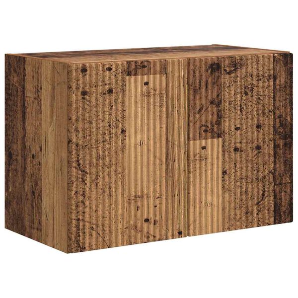 vidaXL TV-wandkast Oud Hout 59,5 x 31 x 40 cm Bewerkt hout