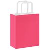 vidaXL Papieren zakken 250 st met hengsels 18x8x22 cm roze