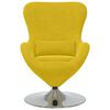 vidaXL Eivormige stoel Geel 63 x 73 x 90 cm Fluweel