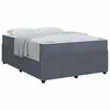 vidaXL Bedframe met matras Donkergrijs 140 x 200 cm Stof